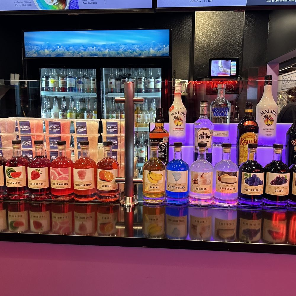 bottles of alcohol on a bar