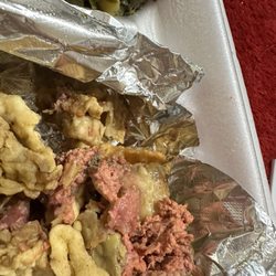 CHELLE'S SOULFOOD - Raw fried chicken livers.