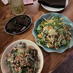Crispy Rice Salad, Beef Jerk, Spicy Margarita Crispy Rice Salad, Beef Jerk, Spicy Margarita