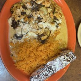Pollo con crema Pollo con crema