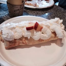 Fresh Washington peaches and homemade whipped creme. Memorable. Fresh Washington peaches and homemade whipped creme. Memorable.