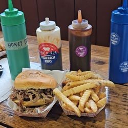 Deep South Family BBQ - Pulled Pork Sandwich and Fries