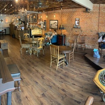 Brew House Coffee & Bake Shop - Main room! Industrial/rustic - Coffee & Tea Near Me - Maumee, Ohio