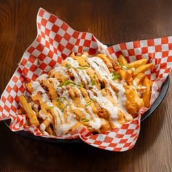 Scratch Wings - "Kimcheese Fries" - our homemade kimchi brings the crunch with just the right kick!
