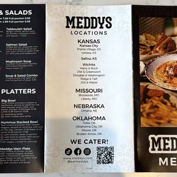 Meddys - Food Menu (1 of 2) - Mediterranean Near Me - Prairie Village, Kansas Meddys - Food Menu (1 of 2) - Mediterranean Near Me - Prairie Village, Kansas