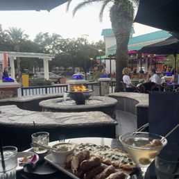 Martini, pretzel bites, and flatbread Martini, pretzel bites, and flatbread