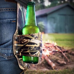 CJ Shoe & Luggage Repair - Bottle Holster.  Clips onto belt, pants. or pocket. Made in All colors, sports team colors and CAMO