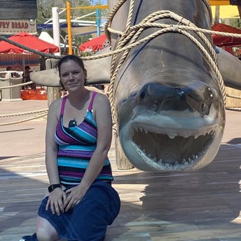 Six Flags Hurricane Harbor - My mom with the shark. - Water Parks Near Me - Glendale, Arizona Six Flags Hurricane Harbor - My mom with the shark. - Water Parks Near Me - Glendale, Arizona