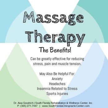 Goodrich Aixa, DC - Massage therapy has great benefits! - Chiropractors Near Me - Miami, Florida Goodrich Aixa, DC - Massage therapy has great benefits! - Chiropractors Near Me - Miami, Florida