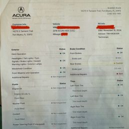 top left you can see when this was printed for a 8am appointment.
