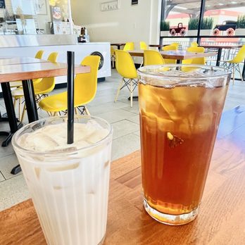 Sweet Mong - Rose milk tea & peach tea iced. - Coffee & Tea Near Me - Las Vegas, Nevada