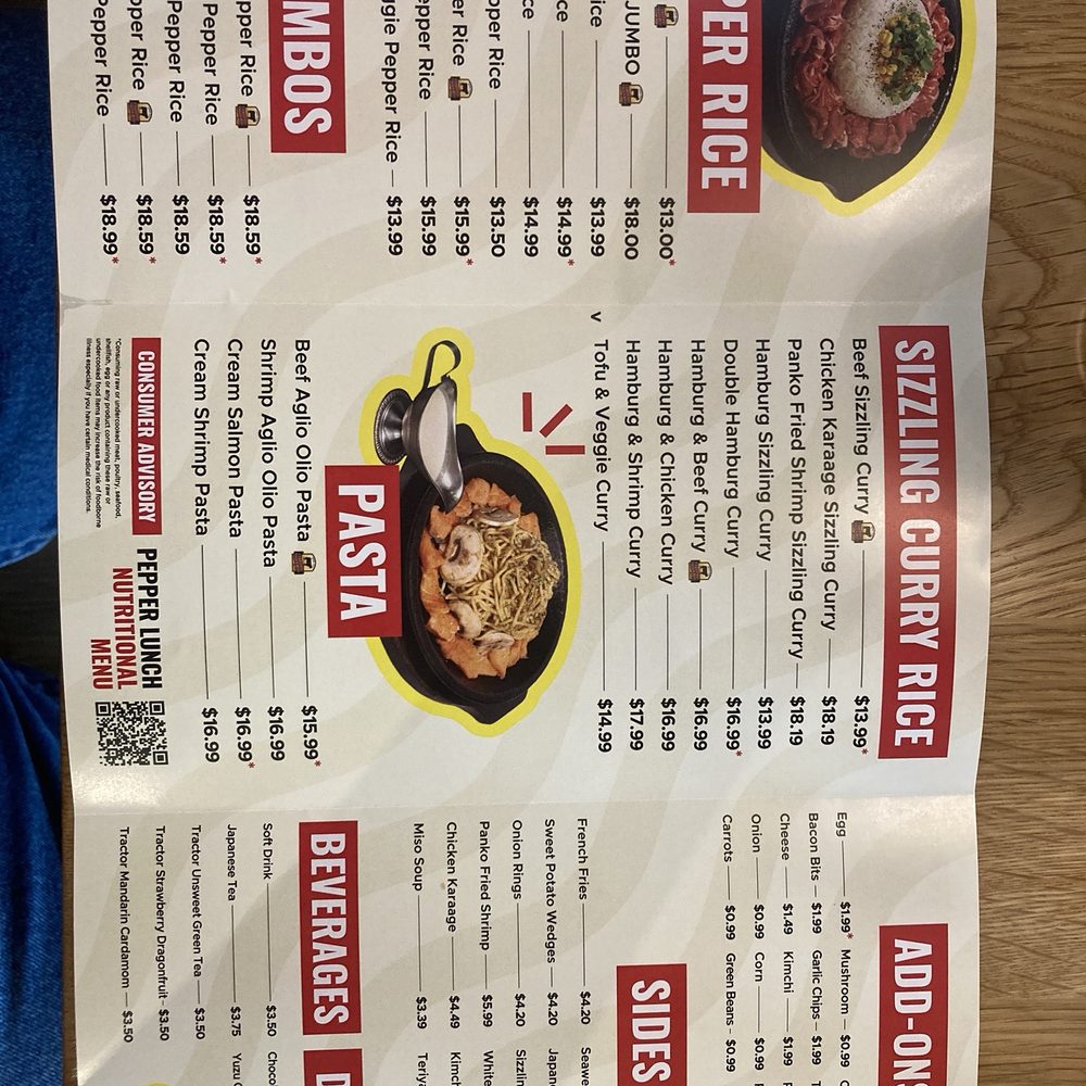 Pepper Lunch - Menu - Teppanyaki Near Me - Frisco, Texas Pepper Lunch - Menu - Teppanyaki Near Me - Frisco, Texas