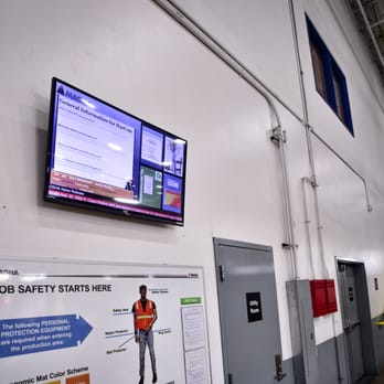 Mvix Digital Signage - Safety information via digital signage in a manufacturing facility - Signmaking Near Me - Sterling, Virginia Mvix Digital Signage - Safety information via digital signage in a manufacturing facility - Signmaking Near Me - Sterling, Virginia