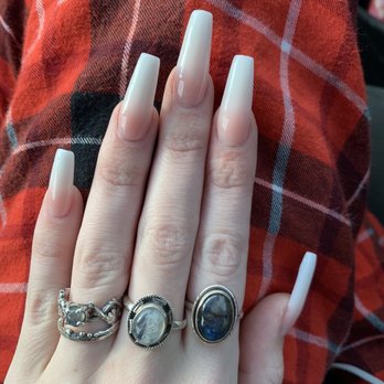 Sunny Nails - long coffin ombré nails, did a GREAT job! only took an hour! - Nail Salons Near Me - Salem, Oregon Sunny Nails - long coffin ombré nails, did a GREAT job! only took an hour! - Nail Salons Near Me - Salem, Oregon