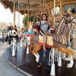 Great Park Carousel - Not all horses. I saw a panda and ostrich too!