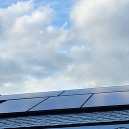 Solar panels in the front of my house. Solar panels in the front of my house.