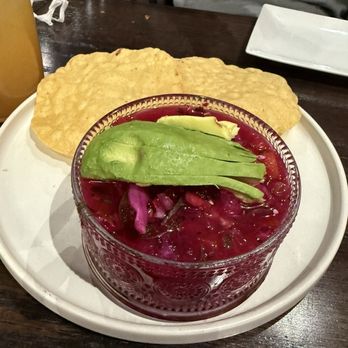 Victoria Cocina Mexicana - Dragonfruit shrimp ceviche - Mexican Near Me - Tucson, Arizona Victoria Cocina Mexicana - Dragonfruit shrimp ceviche - Mexican Near Me - Tucson, Arizona