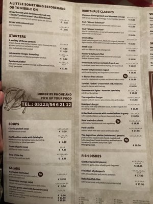 Menu photo 2 Augustiner Bräu Keller Hall in Tirol, 7