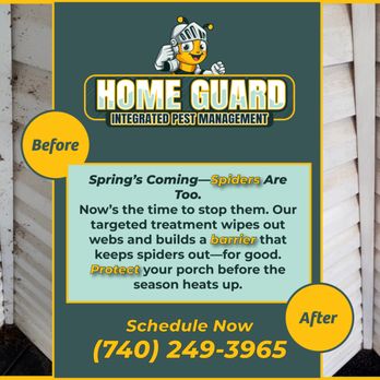 Home Guard IPM - A home in Centerburg before and after our spider treatment. - Pest Control Near Me Home Guard IPM - A home in Centerburg before and after our spider treatment. - Pest Control Near Me