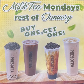 Presotea - January special - Bubble Tea Near Me - Elk Grove, California Presotea - January special - Bubble Tea Near Me - Elk Grove, California