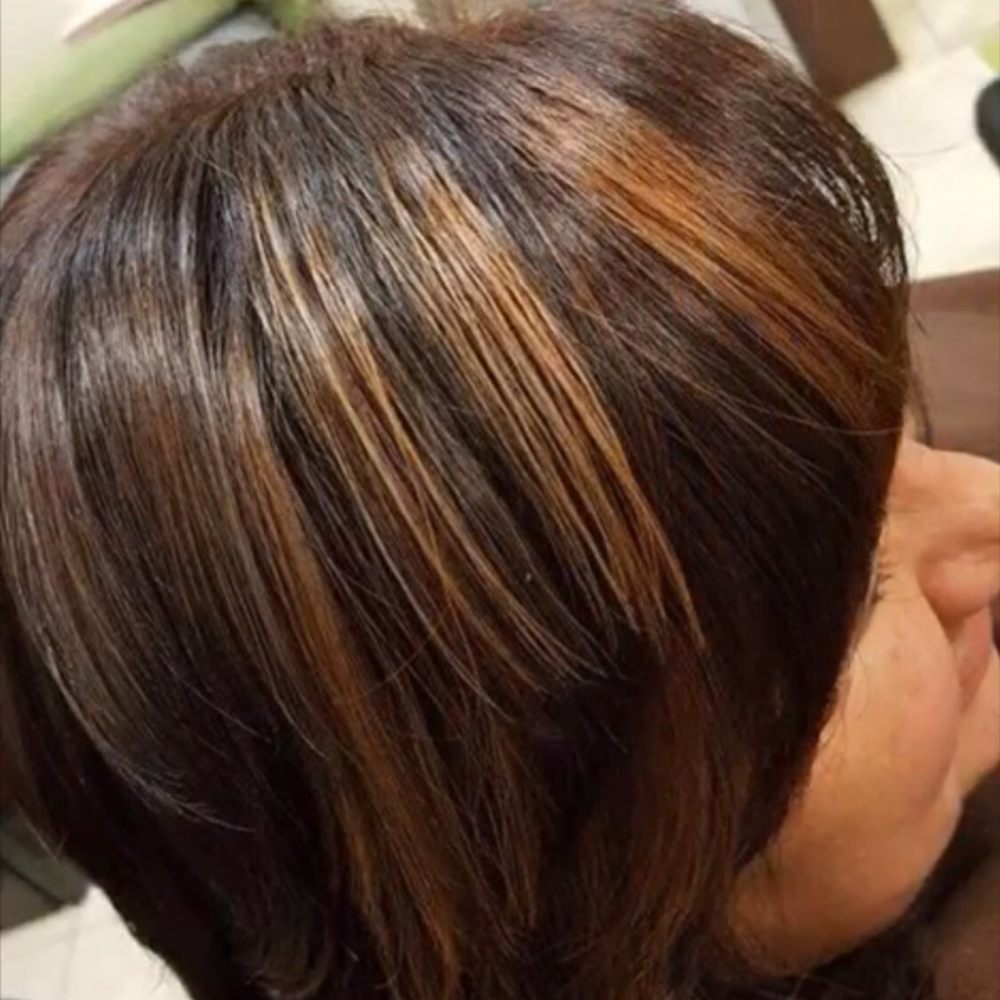 Bella Capelli Salon Studio - 2nd shot ... post going darker ... blowed straight and kept a few highlights - Hair Salons Near Me - Waldorf, Maryland