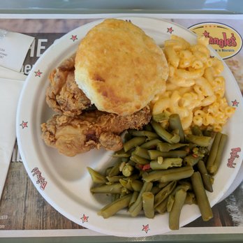 Bojangles - Two-piece chicken leg and thigh dinner with biscuit, mac and cheese, and green beans. $6.77, tax included. - Fast Food Near Me - Marietta, Georgia Bojangles - Two-piece chicken leg and thigh dinner with biscuit, mac and cheese, and green beans. $6.77, tax included. - Fast Food Near Me - Marietta, Georgia