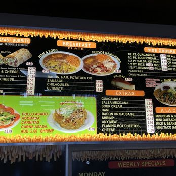 Cali's & Fries - Breakfast and side orders menu - Tacos Near Me - San Diego, California