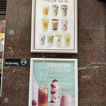 Gong Cha - two posters on the side of a building - Bubble Tea Near Me - New York, New York