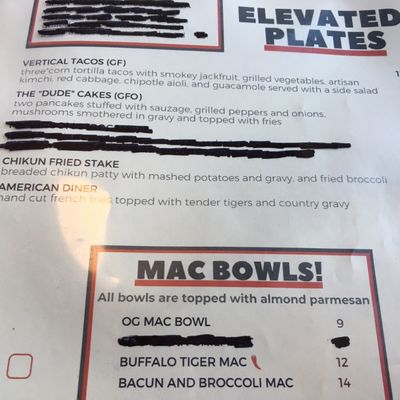 Menu photo 5 Vertical Diner Portland, OR
