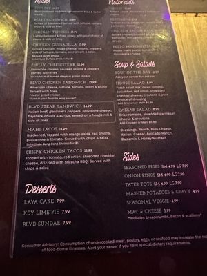 Menu photo 1 The Boulevard Bar & Grill Boynton Beach, FL Menu photo 1 The Boulevard Bar & Grill Boynton Beach, FL