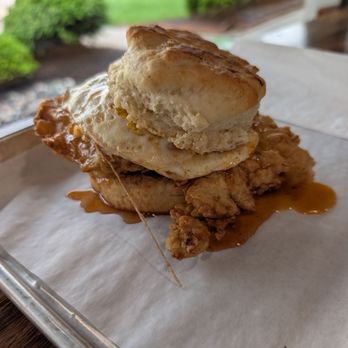 Rise N Brine Chicken Biscuits - I had the Hot Honey Chicken biscuit, add egg, add Pimento Cheese. I call it the Hot Honey OD! - Breakfast & Brunch Near Me - Lexington, Kentucky Rise N Brine Chicken Biscuits - I had the Hot Honey Chicken biscuit, add egg, add Pimento Cheese. I call it the Hot Honey OD! - Breakfast & Brunch Near Me - Lexington, Kentucky