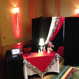 Shot of the photo booth before the wedding reception Shot of the photo booth before the wedding reception