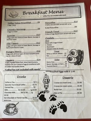 Menu photo 2 Pine Valley Restaurant Griffith, ON Menu photo 2 Pine Valley Restaurant Griffith, ON
