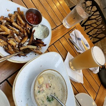 Monkeypod Kitchen - Garlic Truffle Oil Fries and Coco Corn Chowder - Hawaiian Near Me - Kapolei, Hawaii Monkeypod Kitchen - Garlic Truffle Oil Fries and Coco Corn Chowder - Hawaiian Near Me - Kapolei, Hawaii