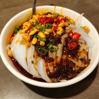 Chengdu Taste - Mung Bean Jelly Noodle in Chili Sauce - Szechuan Near Me - Alhambra, California Chengdu Taste - Mung Bean Jelly Noodle in Chili Sauce - Szechuan Near Me - Alhambra, California