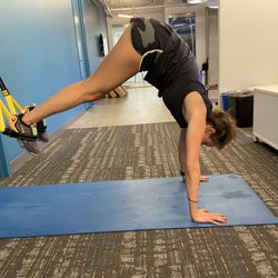 Prestige Personal Training - In office workout. Using TRX suspension system.  Great piece of equipment that can be used anywhere!