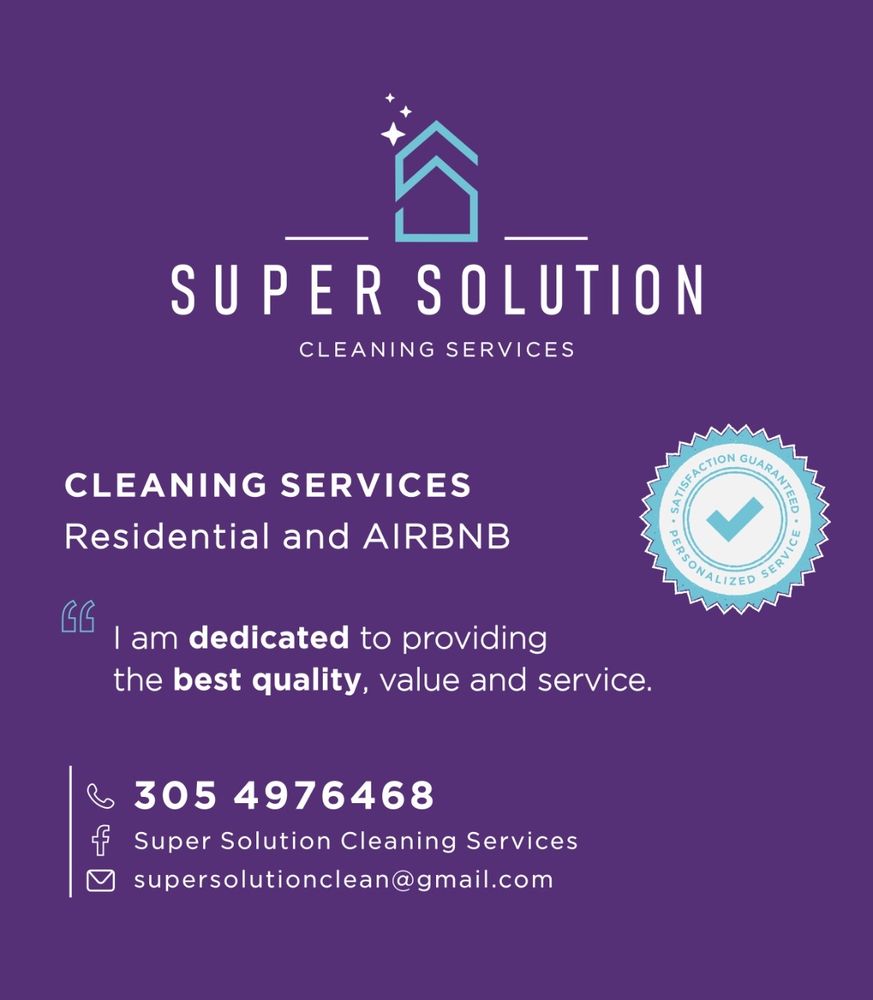 SUPER SOLUTION CLEANING SERVICES Melbourne, Florida Home Cleaning