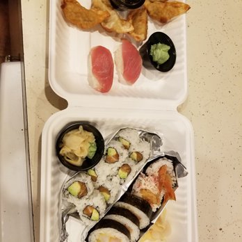 Toba Sushi & Grill - Gyoza, tuna nigiri, salmon and avocado roll, shrimp tempura roll. - Sushi Bars Near Me - Kalamazoo, Michigan Toba Sushi & Grill - Gyoza, tuna nigiri, salmon and avocado roll, shrimp tempura roll. - Sushi Bars Near Me - Kalamazoo, Michigan