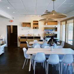 Cafe Clement - One side of the cafe's Seating area