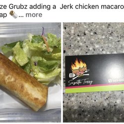 Suzze Grubz - Best jerk chicken wrap:add macaroni to the wrap