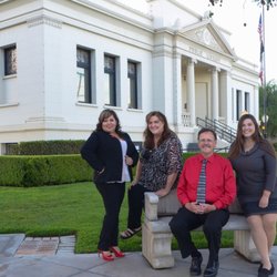 Stephenson Accountancy - Doug Stephenson and his team in front of the historic Colton Library.
