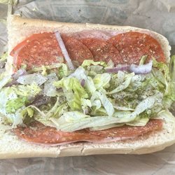 Silver Mine Subs - Dodge City on white bread,minus vinegar & mayonnaise. Was ok.They put way too many stinky red onions.
