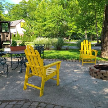 Jonestown KOA - Patio area of "deluxe" site - Campgrounds Near Me - Jonestown, Pennsylvania