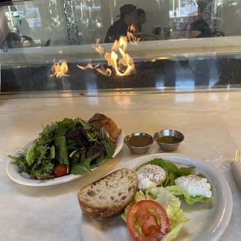 Urth Caffé - Orange - The Urth Salad poached eggs with bread - Coffee & Tea Near Me - Orange, California Urth Caffé - Orange - The Urth Salad poached eggs with bread - Coffee & Tea Near Me - Orange, California