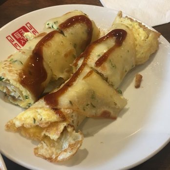 Dinesty Dumpling House - Breakfast green onion egg pancake - Chinese Near Me - Vancouver, British Columbia
