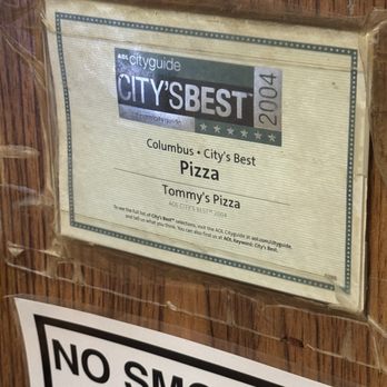 Tommy's Pizza - City's best award history - Pizza Near Me - Columbus, Ohio