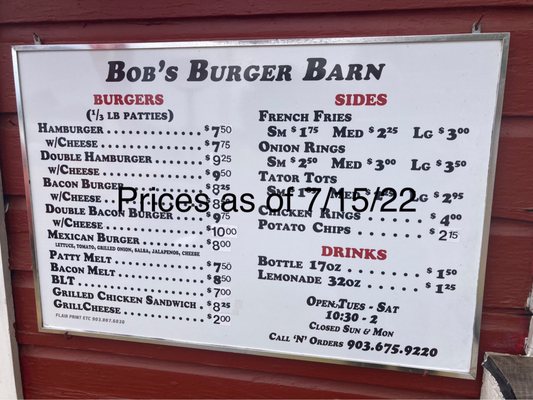 Menu photo 1 Burger Barn The Athens, TX Menu photo 1 Burger Barn The Athens, TX
