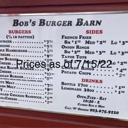 Burger Barn The - New prices July 2022.