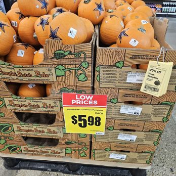 H-E-B - Dallas Cowboy pumpkins - Grocery Near Me - Cedar Park, Texas