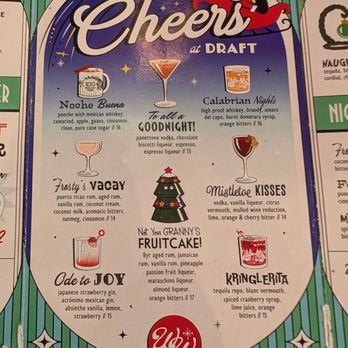 Draft - Holiday beverages - American Near Me - San Diego, California